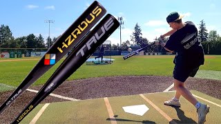 Hitting with the True Temper HZRDUS  BBCOR Baseball Bat Reviews [upl. by Nomelc]