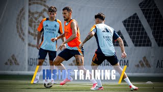 Fitness and ball work at Real Madrid City [upl. by Nimrahc747]