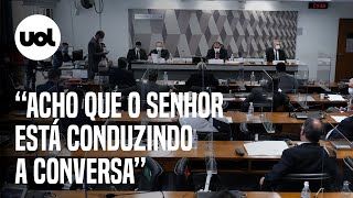 Pazuello critica perguntas de Renan Calheiros e senadores batem boca na CPI [upl. by Mllly]