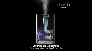 Deerma F628 Humidifier with NanoG Ultra MicroPore Technology  convert liquid water into micro size [upl. by Anitra]