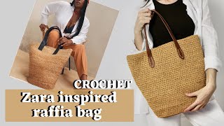 Crochet Raffia Bag Tutorial [upl. by Ober]