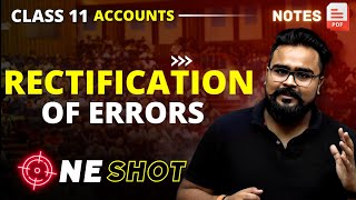 RECTIFICATION OF ERRORS class 11 ONE SHOT  ACCOUNTS by gaurav jain [upl. by Lac]