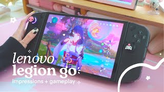 🕹️ gaming on a chonky switchlike pc handheld  lenovo legion go unboxing and impressions ✶ [upl. by Anjela844]