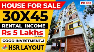 🤑BEST DEAL👍 HOUSE for SALE in Bangalore HSR Layout  Rs 5 Lakhs Rental Income  House for Sale… [upl. by Rist]