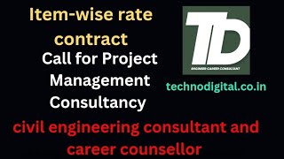 itemwise rate contract career projectmanagement jobs [upl. by Mossberg573]