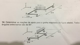 GRELHAS REAÇÕES DE APOIO TEORIA DAS ESTRUTURAS EXERCÍCIOS RESOLVIDOS PASSO A PASSO [upl. by Landan367]