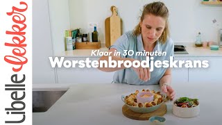 Klaar in 30 minuten worstenbroodjeskrans [upl. by Ahsai]