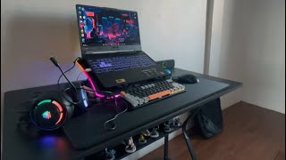 My simple gaming laptop set up  quick room tour [upl. by Atinar869]