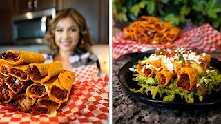 Not Your Basic REFRIED BEANS TAQUITOS  Taquitos De Frijol Enchilado [upl. by Woodruff]