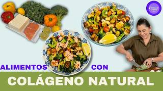 COLÁGENO Alimentos que Aumentan la Producción 2 ENSALADAS RÁPIDAS PMenopausiaPresiónDiabetes [upl. by Gnok930]