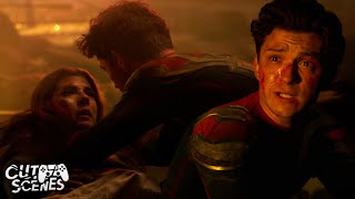 Aunt Mays Death Scene  SpiderMan No Way Home Tom Holland Marisa Tomei [upl. by Ecitnerp]