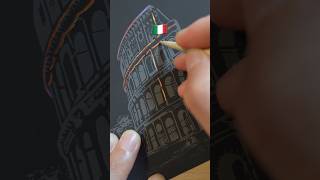 🇮🇹The Colosseum Unveiled in Scratch Art🏟️ painting diy italy [upl. by Nylave489]