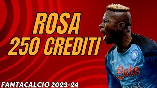 ROSA con 250 CREDITI FANTACALCIO A LISTONE Fantacalcioit  Guida allAsta del Fantacalcio 202324 [upl. by Derf]