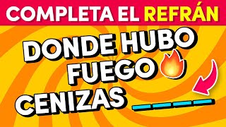 ¿Podrás completar estos refranes  ¿Cuántos refranes conoces Quiz Tv [upl. by Naej]