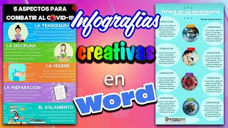 Como hacer infografías creativas en Word fácil y rápido 2022🚀 [upl. by Judon]