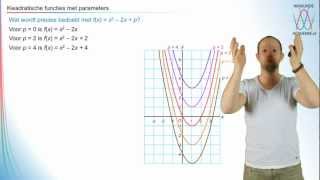 ytop uitdrukken in pfuncties met een parameter  deel 1 vwo 3  WiskundeAcademie [upl. by Cul]