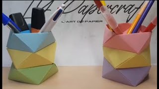 Origami Facile Pot à crayons [upl. by Hajidak407]