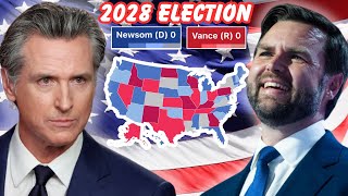 WayTooEarly 2028 US Election PREDICTION JD Vance vs Gavin Newsom [upl. by Cerelly]