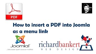 How to insert a PDF into Joomla as a menu link [upl. by Weissman]