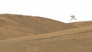 Ingenuitys 47 flight in action Multiple Mars videos show Helicopter from different perspectives [upl. by Aivatco]