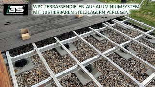 WPC Terrassendielen auf Aluminiumsystem mit justierbaren Stelzlagern verlegen [upl. by Ydda]