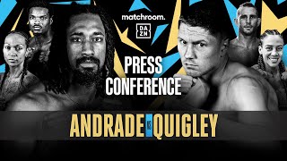 Press Conference Demetrius Andrade vs Jason Quigley  Reis vs Camara Akhmadaliev Martinez amp More [upl. by Vasti]