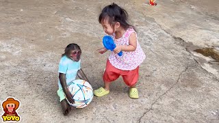 YoYo JR plays soccer with Ai Tran [upl. by Ydnab]