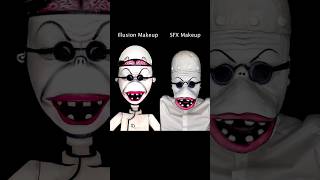 Who wins 🧠 DrFinkelstein NightmareBeforeChristmas Illusion Makeup VS SFX halloween2024 makeup [upl. by Wolcott]