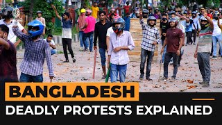 Bangladesh’s deadly protests explained  Al Jazeera Newsfeed [upl. by Ynagoham734]