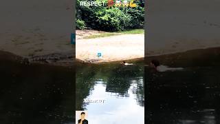 Crocodile vs Men  Respect shots  respect crocodile motivation moments youtubeshorts [upl. by Nisay334]