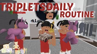 Roblox Bloxburg Triplets Daily Routine [upl. by Mitchel]