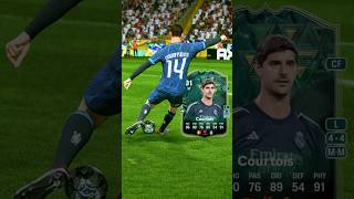 incredible goal from the goalkeeper of Real Madrid Tibo Courtois fc24 football ultimate soccer [upl. by Asirram]