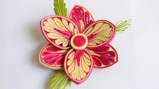 3d Quilled Flower Quilled Flower Advance Quilling [upl. by Atilrak]