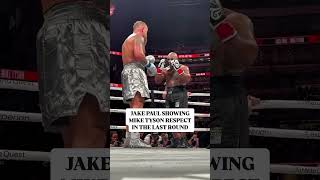 JAKE PAUL SHOWING MIKE TYSON RESPECT IN THE LAST Round miketyson jakepaul loganpaul Netflix [upl. by Llabmik]