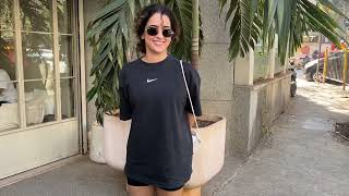 Sanya Malhotra in new look spotted in Bandra mustifilms [upl. by Haldeman]