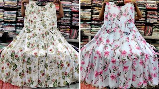 Latest design floral Anarkoli hijab gownlong dress collection 2023  ফ্লোরাল আনারকলি গাউন [upl. by Airrat729]