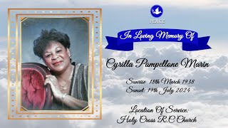 Funeral Tribute Service Of Cyrilla Pampellone Marin [upl. by Irma]