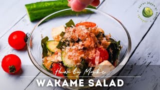 Wakame Salad Recipe Japanese seaweed salad with cucumber [upl. by Bertilla]