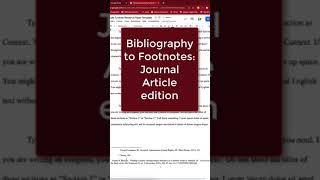 Turabian Citation Help Bibliography into footnotes  Online Journal Article [upl. by Odlaner272]