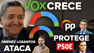 ¡JIMÉNEZ LOSANTOS ATACA A ABASCAL EL PP PROTEGE AL PSOE DE SÁNCHEZ Y VOX CRECE EN SONDEOS [upl. by Anaitak]