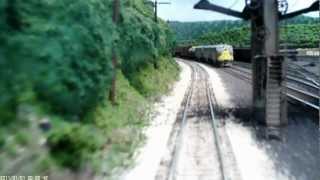 NampW Steam Cabride Virginia Southwestern RR layout HO [upl. by Hairym]