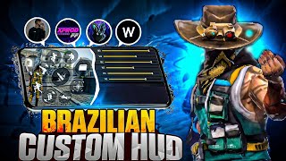 BRAZILIAN🇧🇷CUSTOM HUD FREE FIRE FASTEST 3 FINGER HUD  3 FINGER SUPER MOVEMENT CUSTOM HUD  MALIK FF [upl. by Fogel103]