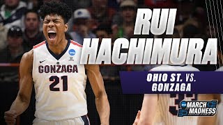 Gonzagas Rui Hachimura scores 25 points in the Bulldogs Second Round victory [upl. by Enneiviv]