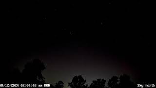 PERSEID METEOR SHOWER LIVE SKY CAMERA RED AURORA [upl. by Iznyl]