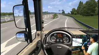 today steering wheel to drive Euro truck simulator viralvideo eurotrucksimulator2 [upl. by Kciderf]