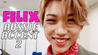 Stray Kids Felix Speaking English Australian Accent [upl. by Enened]