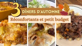 3 dîners que je mange chaque semaine en automne [upl. by Abih]