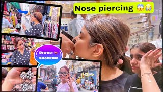 Navya ne Nose piercing karvai 👃😭  Diwali shopping with Family 😂🤍  Rashika Sachdeva [upl. by Ignatia]