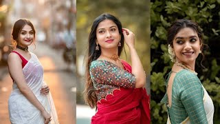 New Saree Pose Photography ideas  Dp Saree Photo Pose idea saree photography [upl. by Aiuqat]