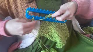 Introduction To Loom Knitting finishing a flat piece  scarf blanket etc  thehandmadens [upl. by Conlee792]